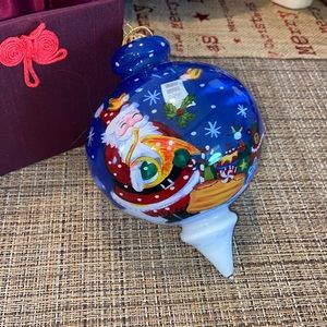 Li Bien Pier 1 Ornament Christmas Greetings 2012 Santa w/ box